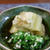 焼き茄子の煮浸し／マーボー丼