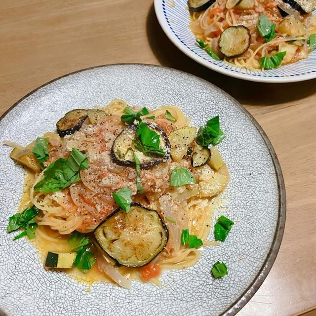 元気が出ない夏に！『フレッシュトマトの夏野菜パスタ』
