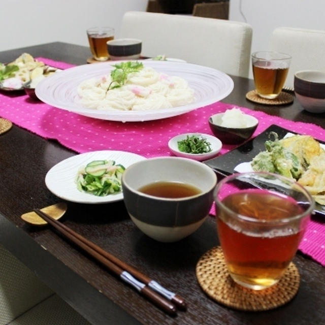 素麺の思い出。～天ぷらと三輪素麺♪～