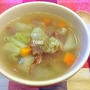 忙しい朝に♪サラダ用ブラウンライス　de　春野菜の具沢山スープ