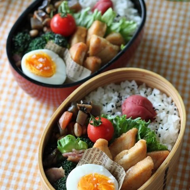 まぐろのから揚げ弁当♪