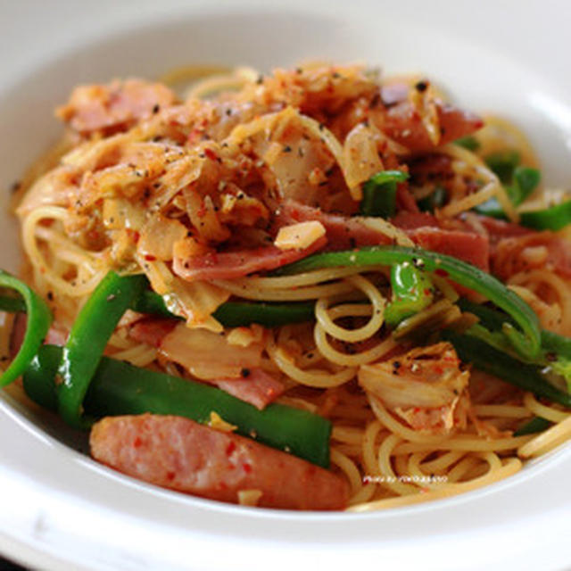 キムチをパスタに「キムチミートパスタ」