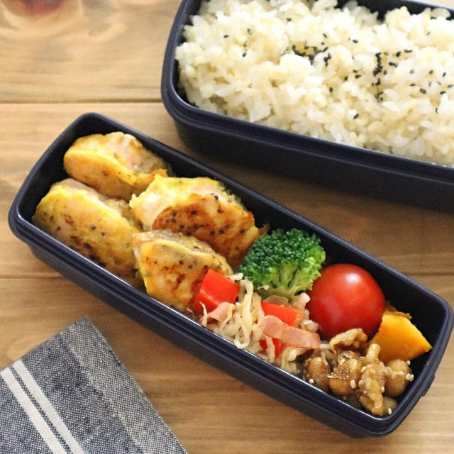 【#高校生弁当】鮭のピカタ弁当♪
