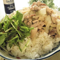 モリモリ食べるぜ！これ一本で味が決まる♪旨塩豚こま丼