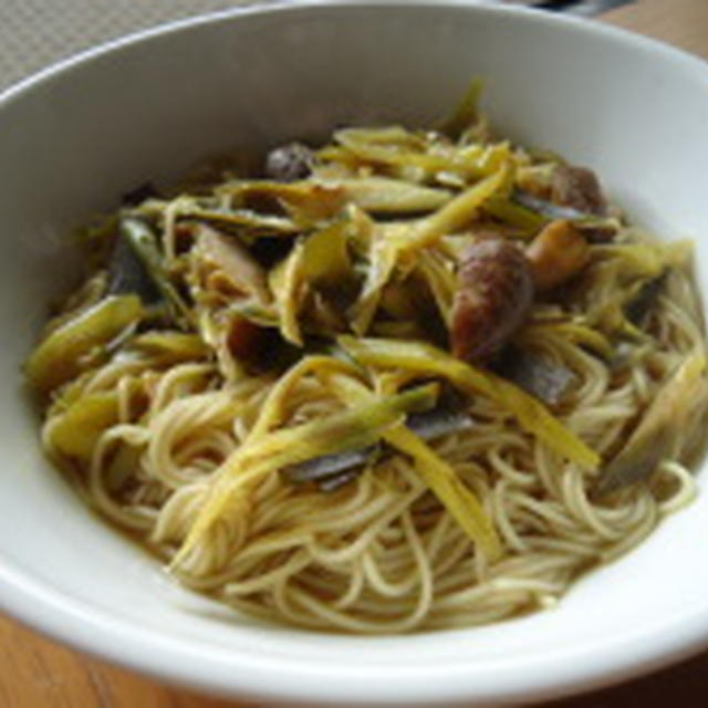 みょうがも入って和風カレーにゅうめん