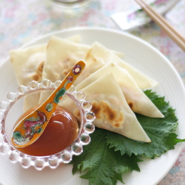 エビワンタンの甘酢あんかけ