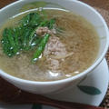 豚挽き肉と豆もやしのグリーンカレー風味スープ(レシピ)