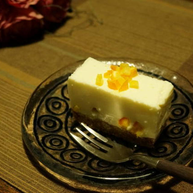 つくレポ☆オレンジピールのレアチーズケーキ＆豚の角煮風