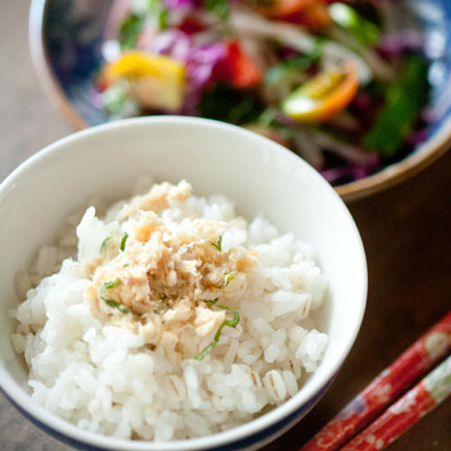 朝ごはんに鯛そぼろ♪