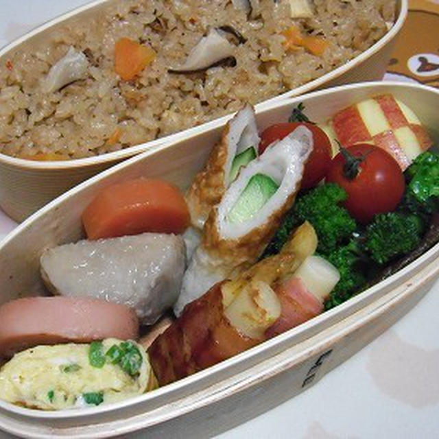 炊き込みご飯弁当。高いところが好きなきなこ２
