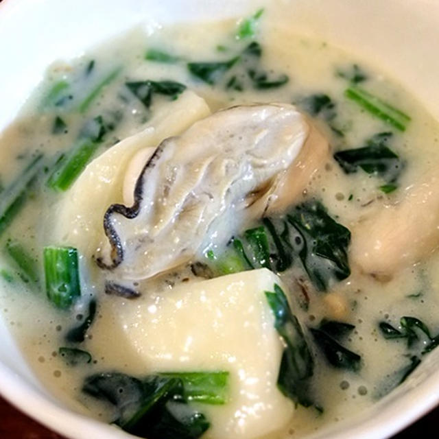 牡蠣とカブの餅みそホワイトソース煮