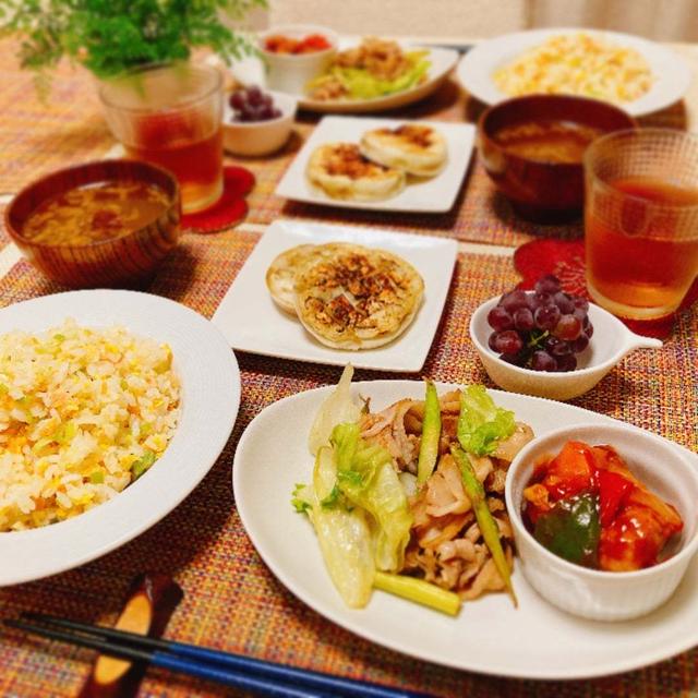 中華定食の夕ご飯