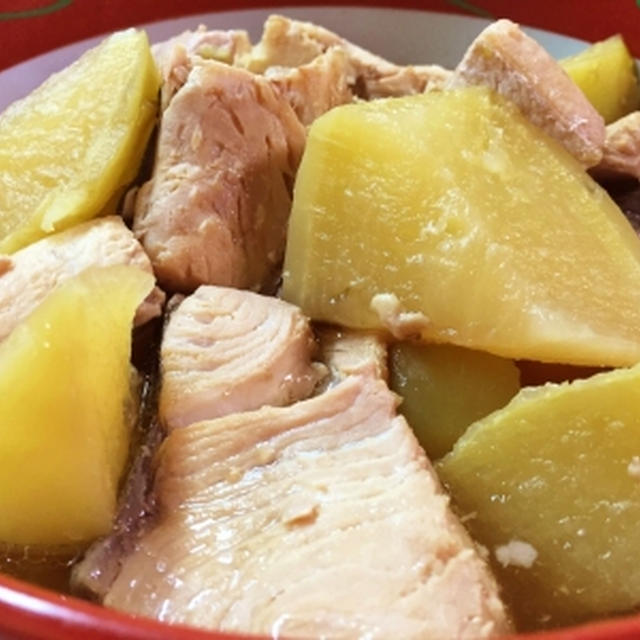 ブリ大根＆ほうれん草の明太子和え＆庭のハナズオウ♪