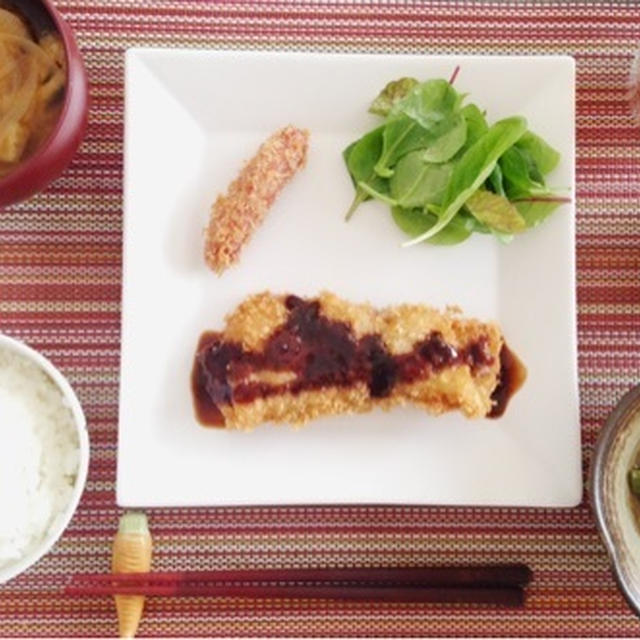 定番合体☆ロールトンカツ風挟み揚げ