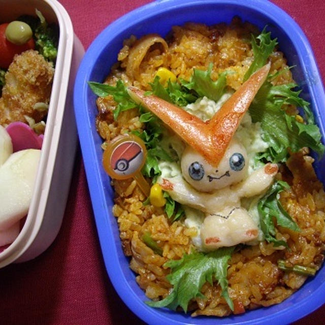 ポケモン ビクティニフィギュア弁当のレシピですvvv