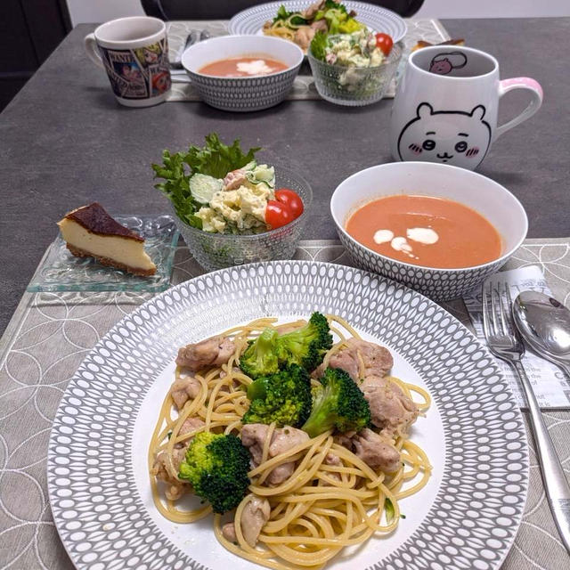 鶏肉とブロッコリーの柚子胡椒パスタの献立。鱈の鍋の献立。株主優待、ＴＯＫＡＩホールディングス。