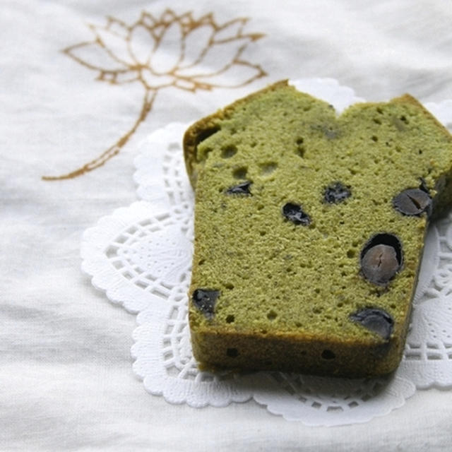 抹茶と黒豆の和風ケーキ＊
