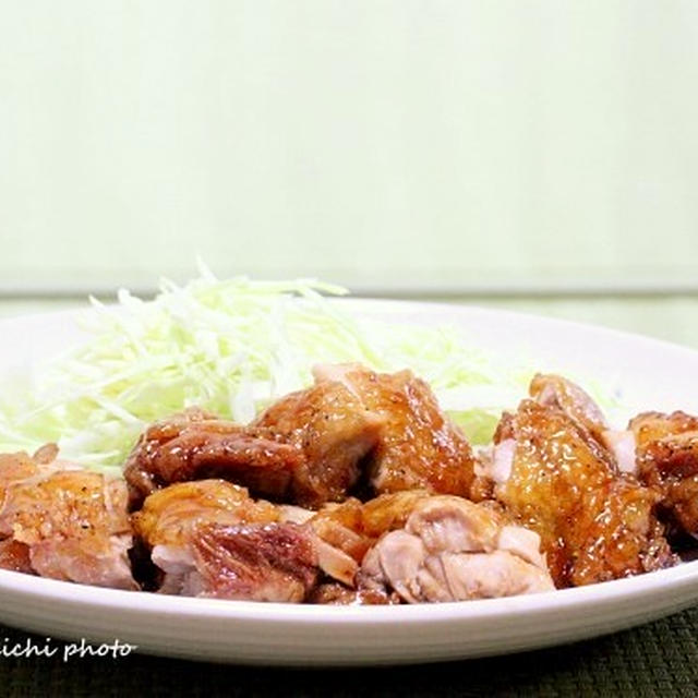 「鶏もも肉のカリ照り揚げ煮」＆「厚揚げ葱まみれステーキ」