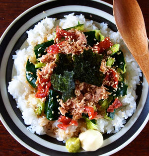 あるものでぱぱっと ツナ 野菜の丼レシピ くらしのアンテナ レシピブログ