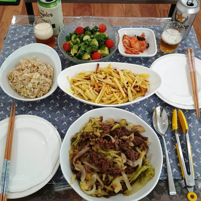 普通の日曜日 ～ 応援していたゴルファーが負けた試合を観ながら晩ごはん