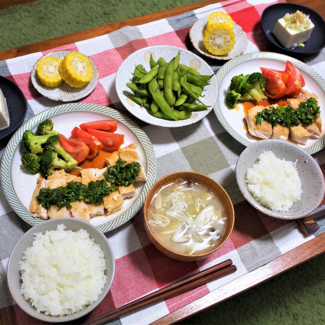 ご飯がすすむ！鶏胸肉のにらだれがけ＆夫につくるボリューム弁当