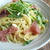 生ハムと水菜のクリームパスタ♪