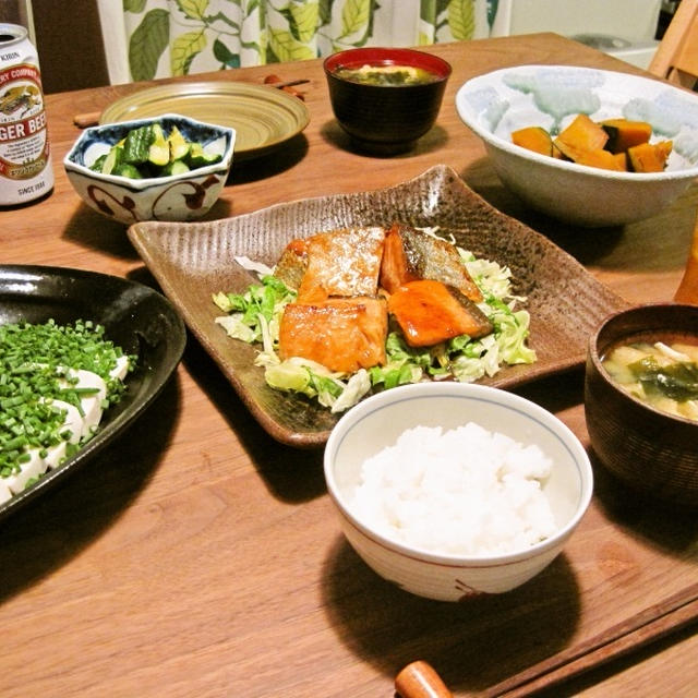 バター香る鮭の照り焼き