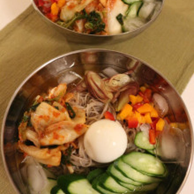 ★夫が作ってくれたキムチ水冷麺