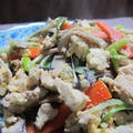 「椎茸と長葱の炒り豆腐」