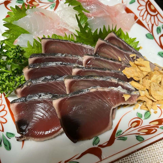 鰹のたたき&石鯛のお刺身、冷しゃぶサラダ