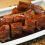 圧力鍋で！豚肉の角煮　　豚肉の茹で汁で！かきたま中華スープ♪