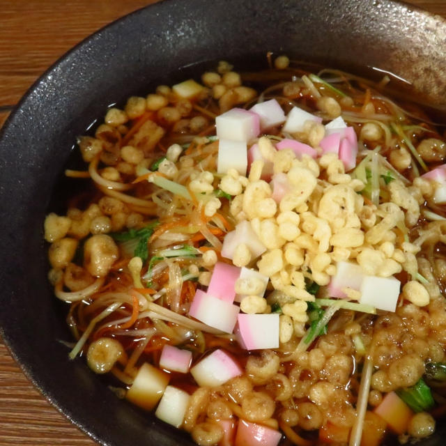 たぶん三度目の、さっと火が通る洒落ねぎの極細切り野菜の鶏だしそば。