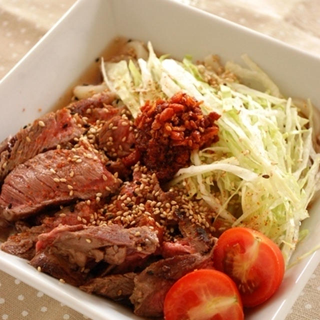 深夜のおもてなし料理？！「ステーキうどん」