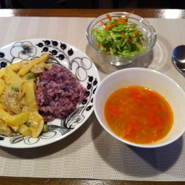 豚ヒレとジャガイモの軽い煮込み　カレー風味