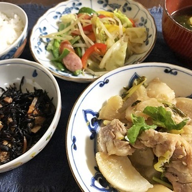 田辺大根と鶏モモ肉の煮物＆嵐と嵐