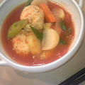 夕食☆鶏団子のトマトスープ　　ポテトinささ身ロールのレシピ♪