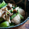 鶏胸肉と青梗菜の塩麹炒め