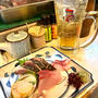 JR尼崎駅前　酒立呑みいそかわ　手作り海老カツが絶品！刺身盛り合わせ　