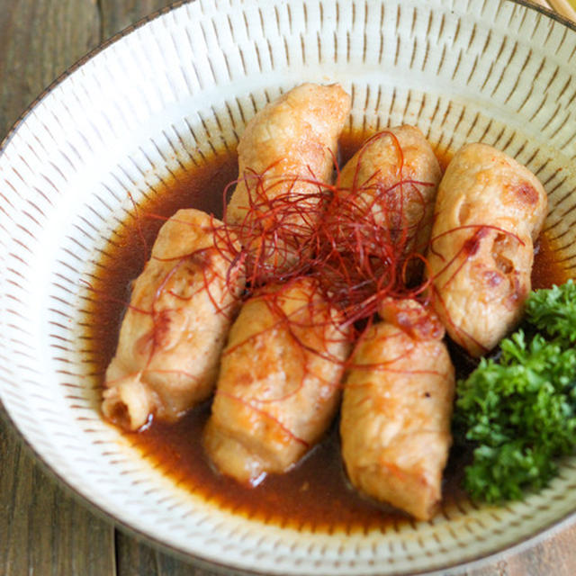 【レシピ】へそ大根の甘辛肉巻き