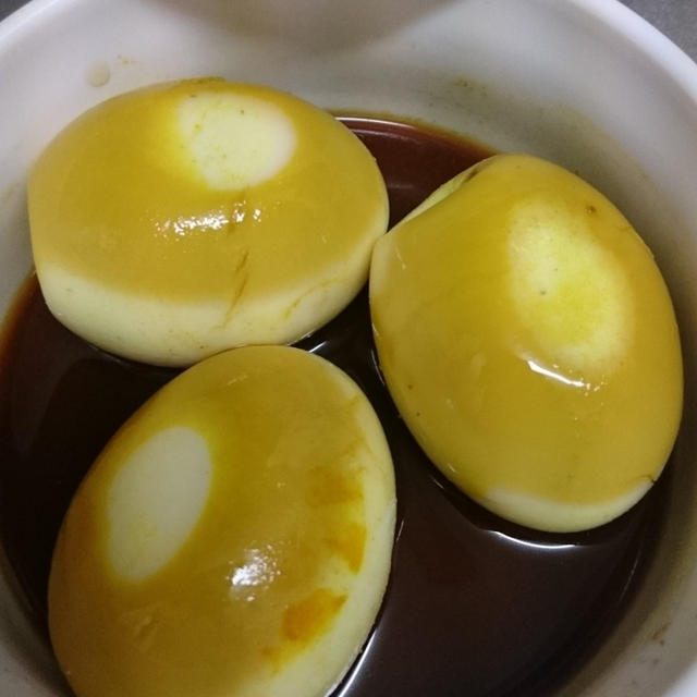 カレー煮卵【レシピブログ】レシピ