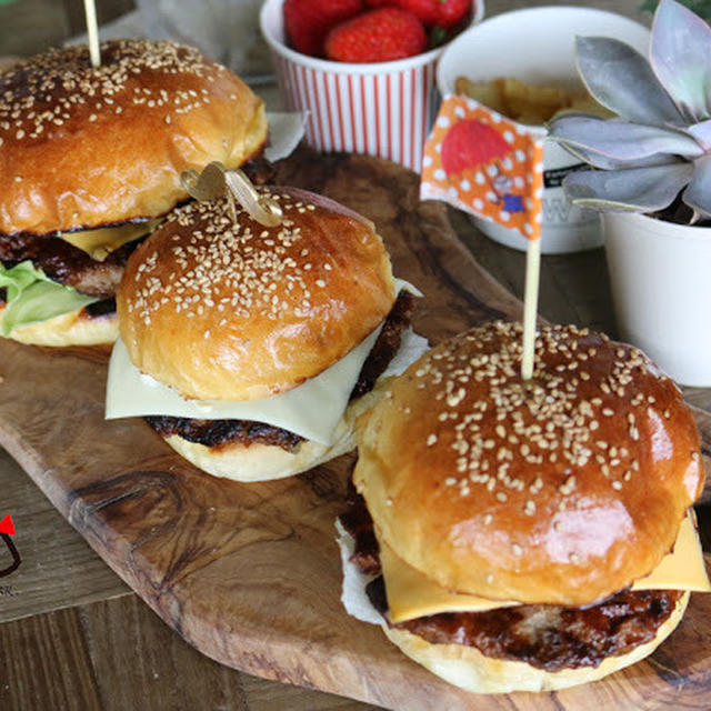 【親子弁】ハンバーガー弁当