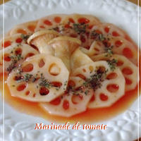 飲むだけなんてもったいない！！理想のトマトdeレンコンのマリネ☆