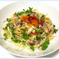 三種のキノコのクリームパスタ