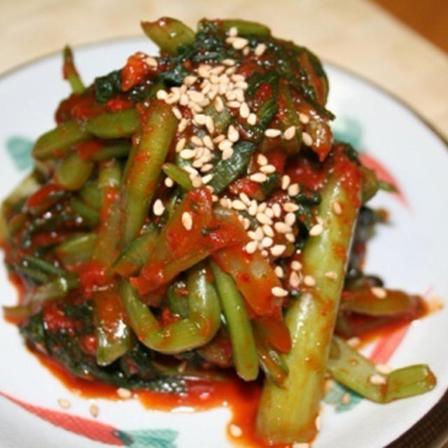 小松菜キムチ　－とても簡単でおいしい本番の味。