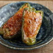 お弁当にも♪つくね風・ピーマン肉詰め照り焼き
