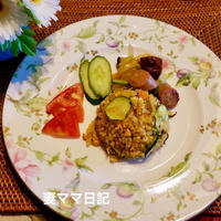 高菜とズッキーニのカレーチャーハン♪　Fried Rice with Takana