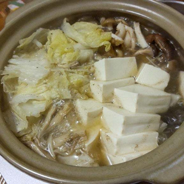 だししゃぶからのきのこ鍋 にんべん ぎゅ〜っとポーションだしシリーズ＜鶏がらかつおだし＞で