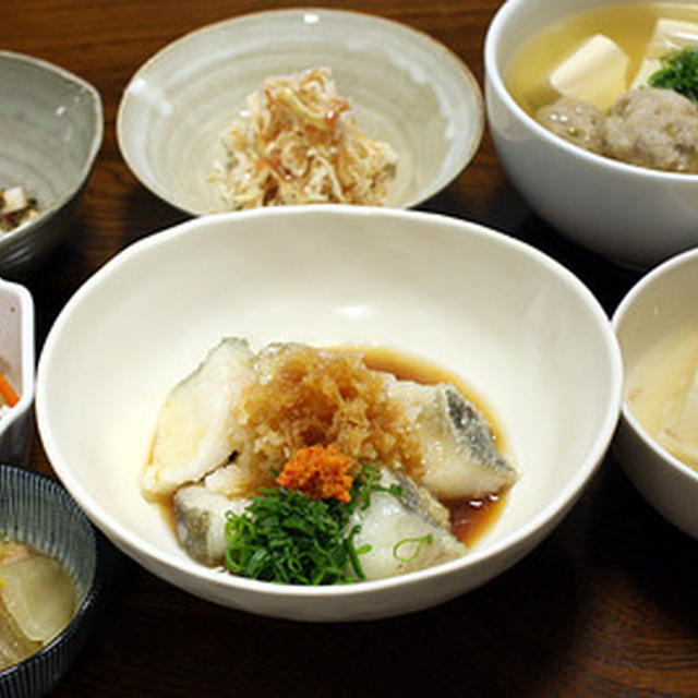 蒸しだらのおろしポン酢