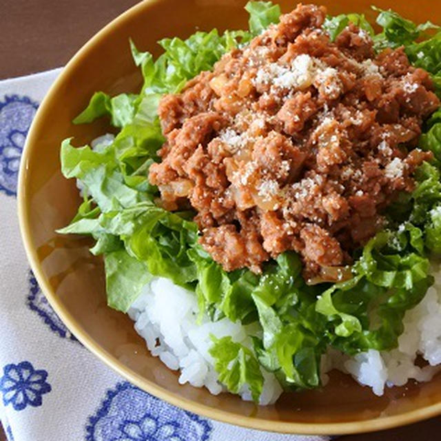 簡単すぎ！食べすぎ注意報でるかも！洋風そぼろのっけ丼