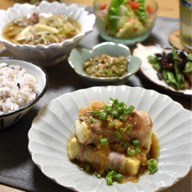 不足しがちな栄養素を含む和食な献立。